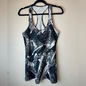 Lululemon Cool Racerback Athletic Tank Static Mist White Black 10